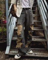 [LAN ARCHIVE] Destroyed Wide Denim Pant