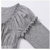 ノエル ドット シャーリング リボン レイヤード トップ