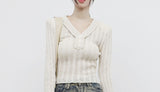 Jedney V-neck button knitwear