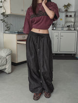 Furby Pintuck Denim String Pants