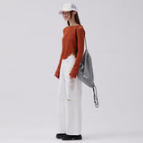 ワイドデニムパンツ White