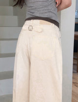 Backpoint Herringbone Cotton100 Wide Pants (2color)