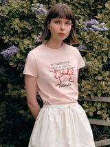 ROLA RIBBON HALF T-SHIRT PINK