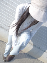 フローラルパッチパンツ