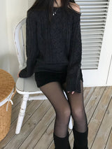 Leel Shoulder Slit Knitwear (3 colors)
