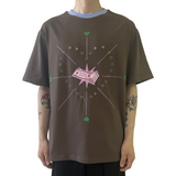 ラブマネーアイレットTシャツ - ブラウン