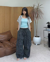 テイストライプクロップシャツ