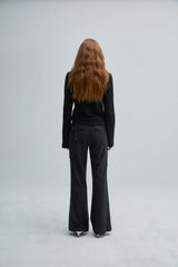 STRIPE BOOTS CUT PANTS
