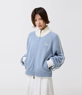 Sporty-Track-Semi-Crop-Knit-Zip-Up - 7COLOR