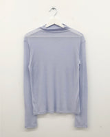 Le Sheer Mock Neck T-shirt (4color)