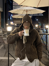 Crew Daily Two Way Hooded Knit Padding