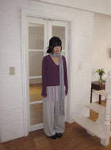 Genoc V-Neck Slim Fit Color Cardigan