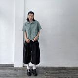 Vertical Textured Short Shirt