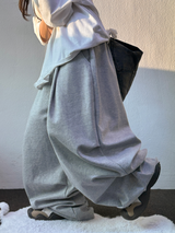 KNEE TWOTUCK BALLOON KEY RING LONG PANTS 🤎🩶🖤🤍💚6COLOR