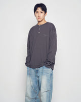 26SS STUDDED BALLOON FIT DENIM PANTS 