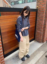 Roil Cotton Wide Cargo Pants