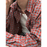 【S/S】シアサッカーチェックシャツ(3color)