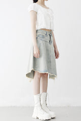 Reneck denim ankle skirt
