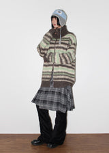 PLAID LAYERED WRAP SKIRT