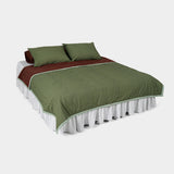 Borderline Pattern Reversible Summer Comforter - Green Double Check - SS size