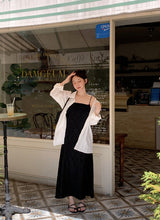 #Diamond Flower Embroidery Sleeveless Long Dress (3color)