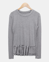 Ruer Frill Long Sleeve Layered T-Shirt