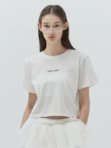 KIRSH プレーンワーディングポイントTシャツ【ホワイト】