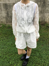 Zan Flower Embossed Short Pants (5c)