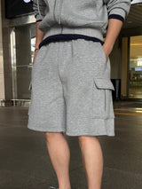 Neoprene cargo bermuda pants