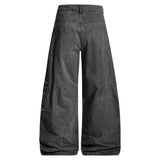 Indian Belted Denim Wide Pants