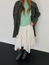 シフォンアンバランススカート