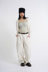 Max Wide Curved Twill Pants