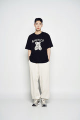 25SS ドローイングベアショートスリーブTシャツ ブラック