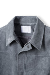Brandt incision suede cropped jacket