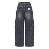 ROUT CARGO WIDE DENIM PANTS
