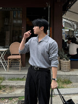 Modal open collar knitwear