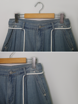 Cargo Bermuda Denim Pants + Strap Set