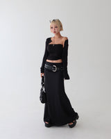 26FW Shirring Tube Top & Cardigan Set