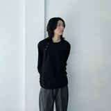 ハイストリートアシンメトリーカット長袖トップス