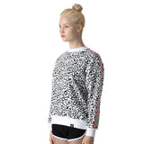 Leopard Sweatshirt (White) *reflective tape