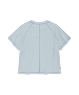 Women's Slit Terry T-Shirt Light Blue