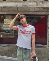 サバードリンガープリントショートスリーブTシャツ
