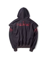DOUBLE LAYER GREY HOODIE