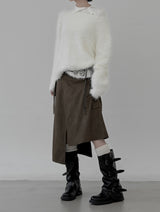 Alpaca Boat Neck Long Sleeve Knit