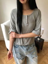 ペント ロールアップ 7スリーブTシャツ