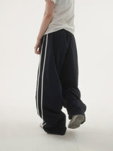 Rise track line pants -2C