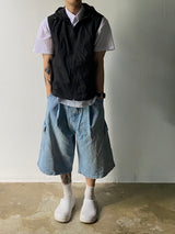 Cropped Nylon Hooded Vest 4C