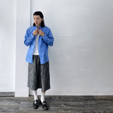 Drop-Shoulder Solid Shirt