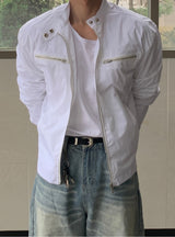 Loose Glossy Biker Jacket