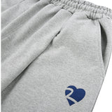 MVR HEART LOGO WIDE SWEAT PANTS GRAY